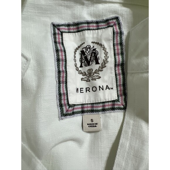 Merona White Women Jacket Hoodies 100% Cotton Size Small - Picture 8 of 8